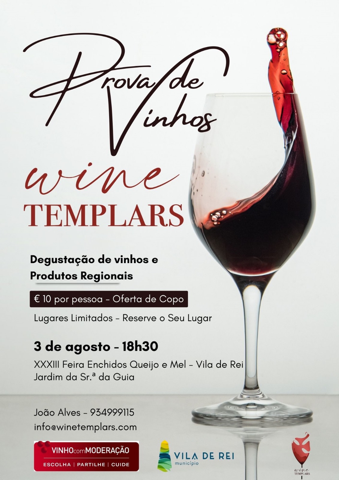 Prova de vinhos da Wine Templars