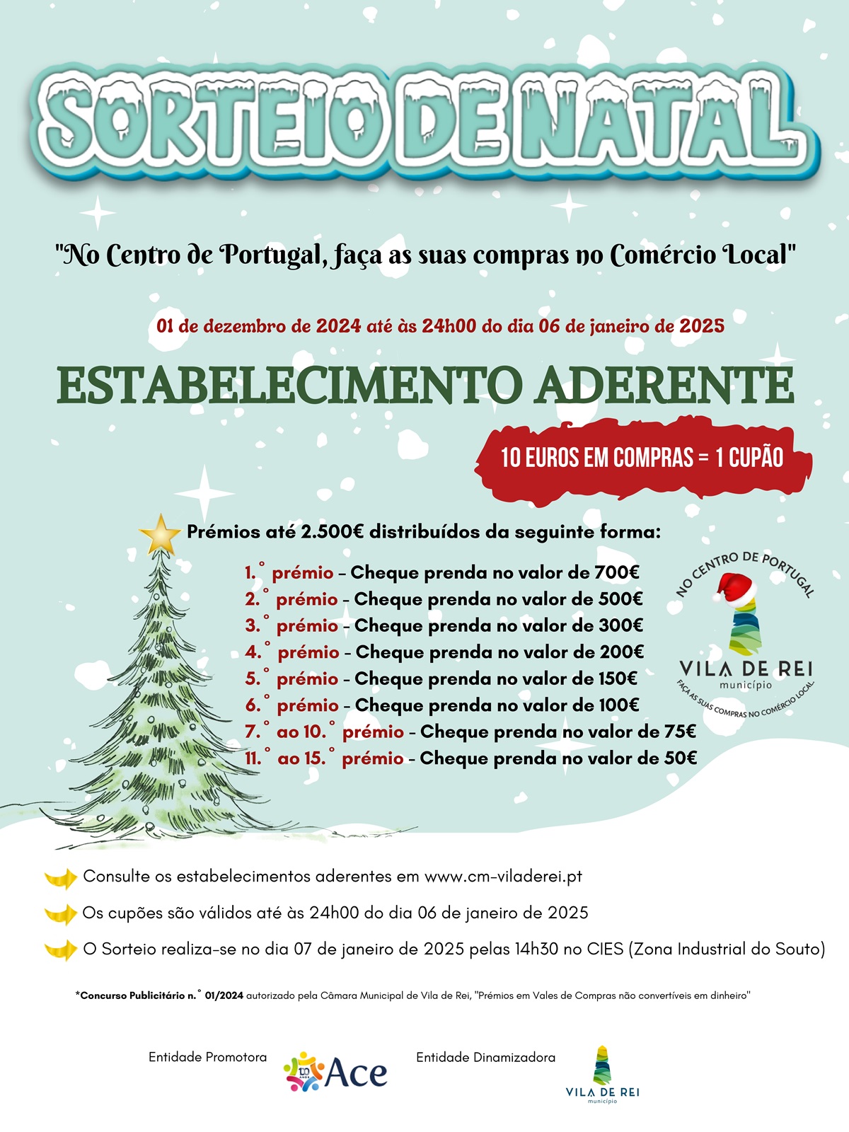 Cartaz Sorteio de Natal