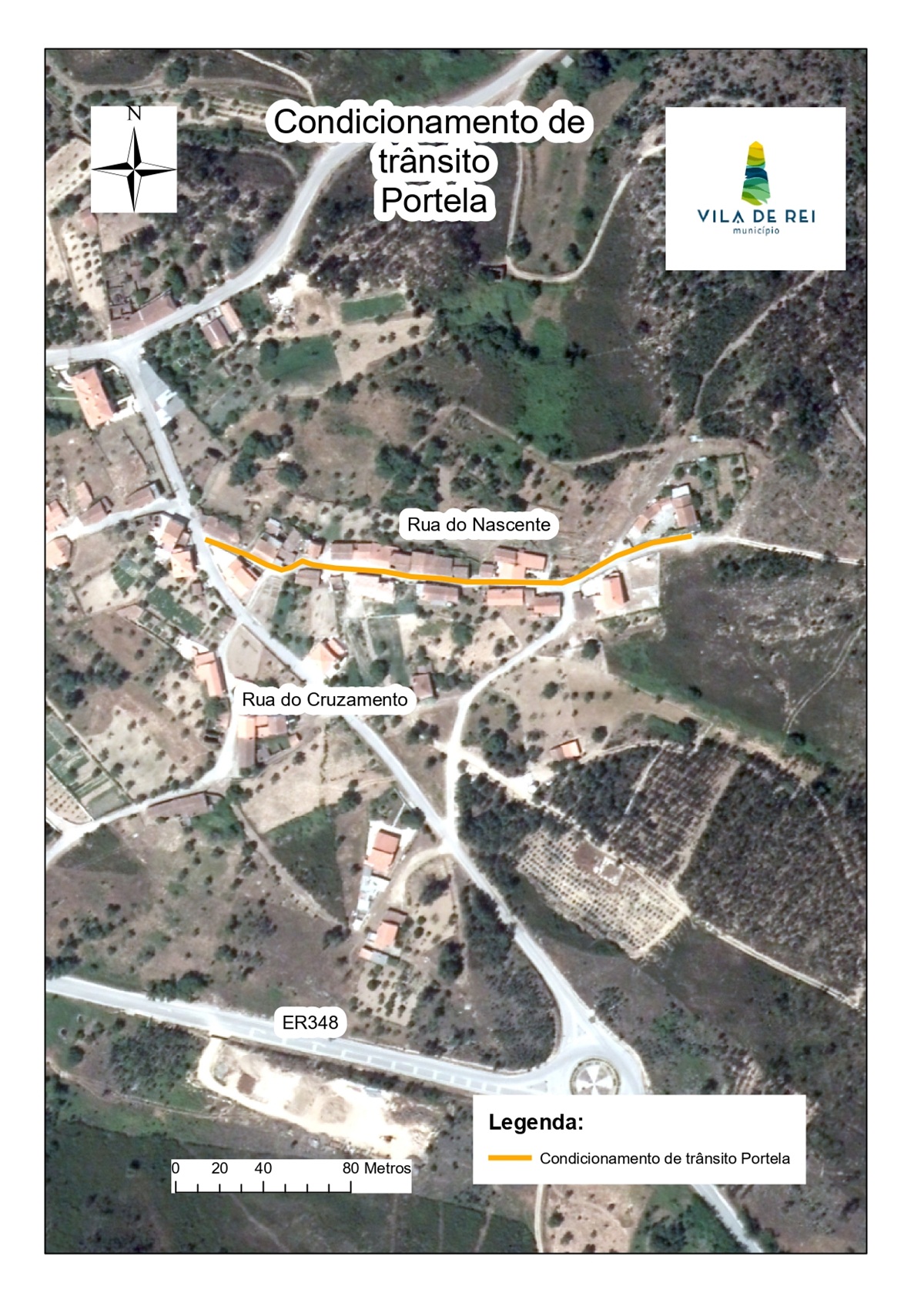 Trânsito condicionado em Portela