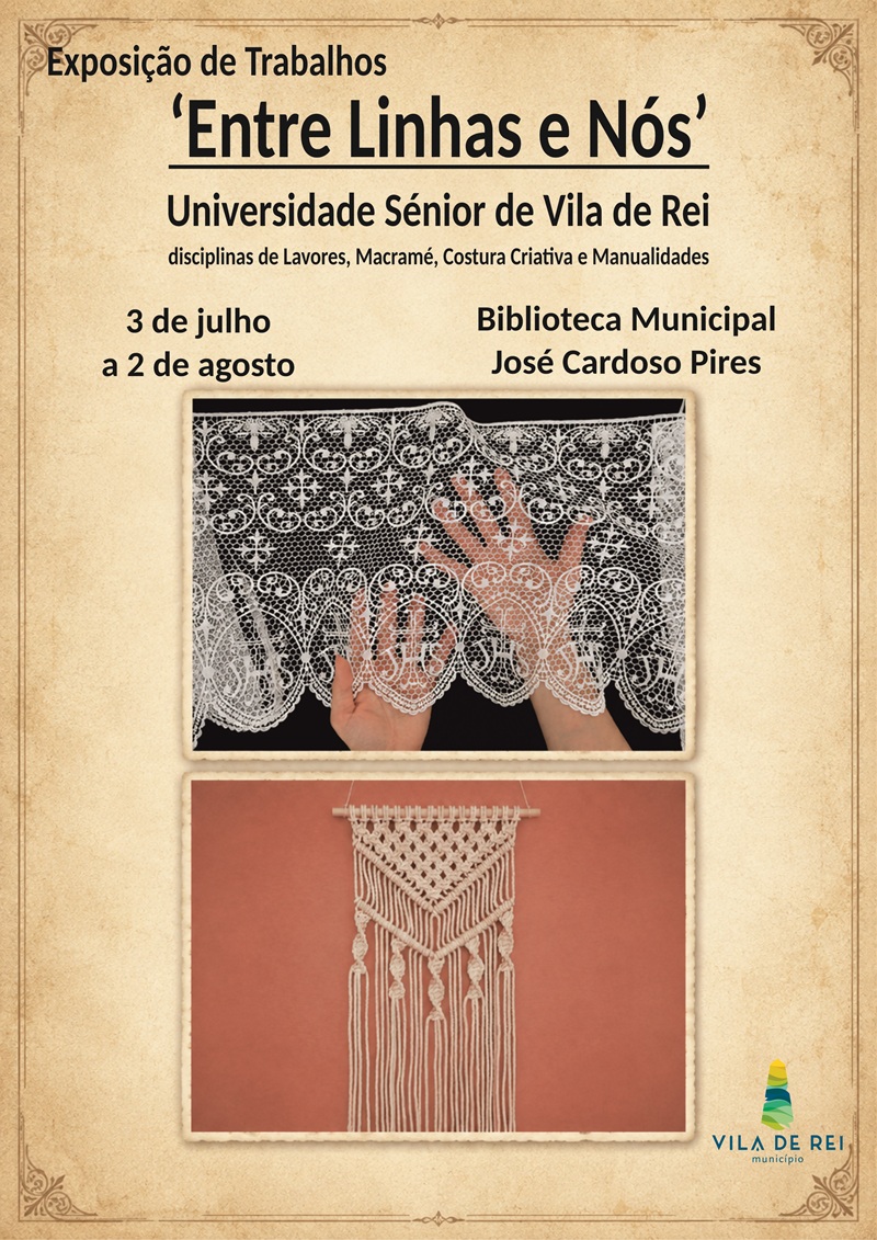 Biblioteca Municipal recebe Exposição ‘Entre Linhas e Nós’ com trabalhos da Universidade Sénior
