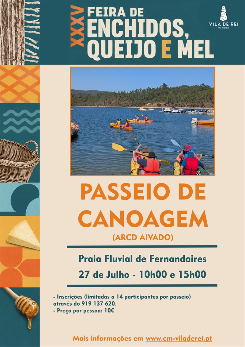 XXXV Feira de Enchidos, Queijo e Mel: ARCD Aivado organiza Passeio de canoagem