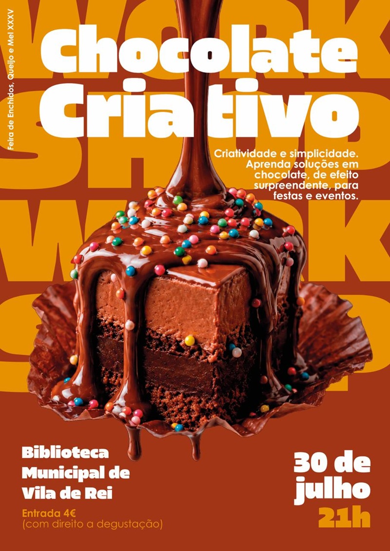 Atelier de Chocolate Criativo integra programação da XXXV Feira de Enchidos, Queijo e Mel