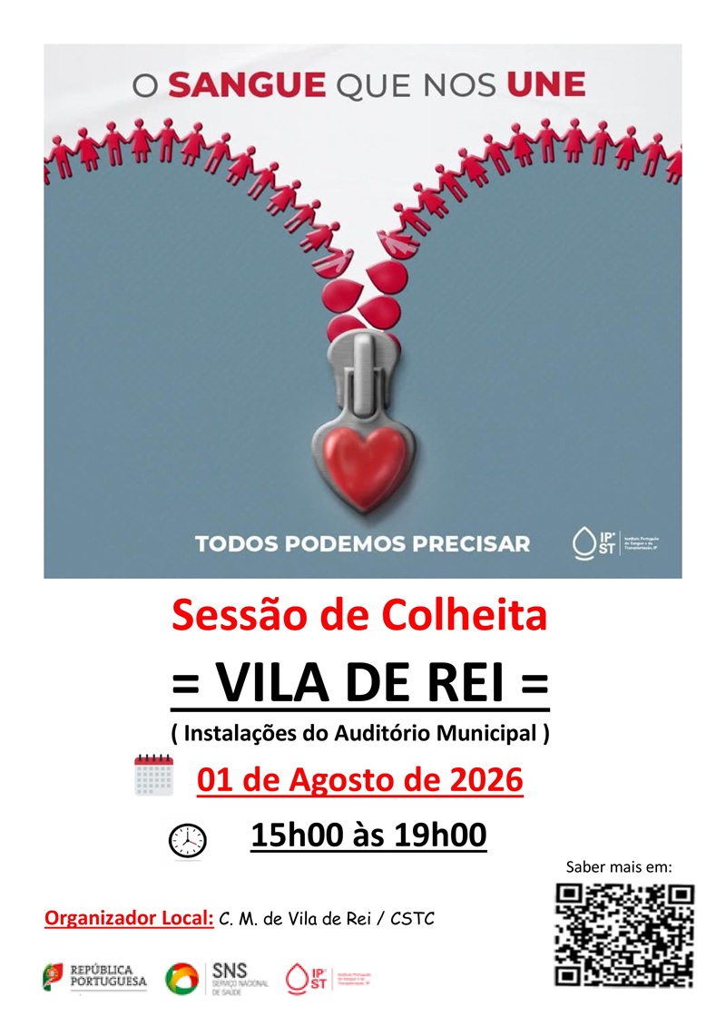 Vila de Rei vai receber a sua 47ª Colheita de Sangue