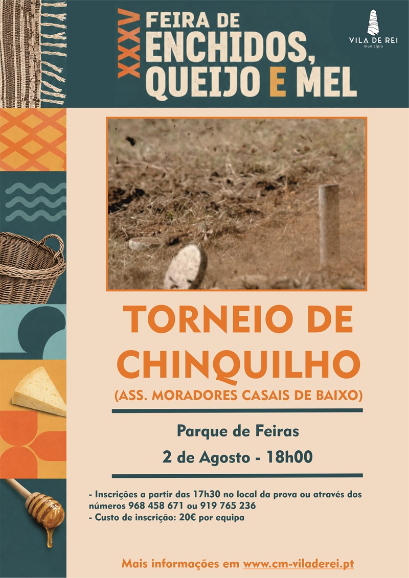 AM Casais de Baixo organiza Torneio de Chinquilho da XXXV Feira de Enchidos, Queijo e Mel
