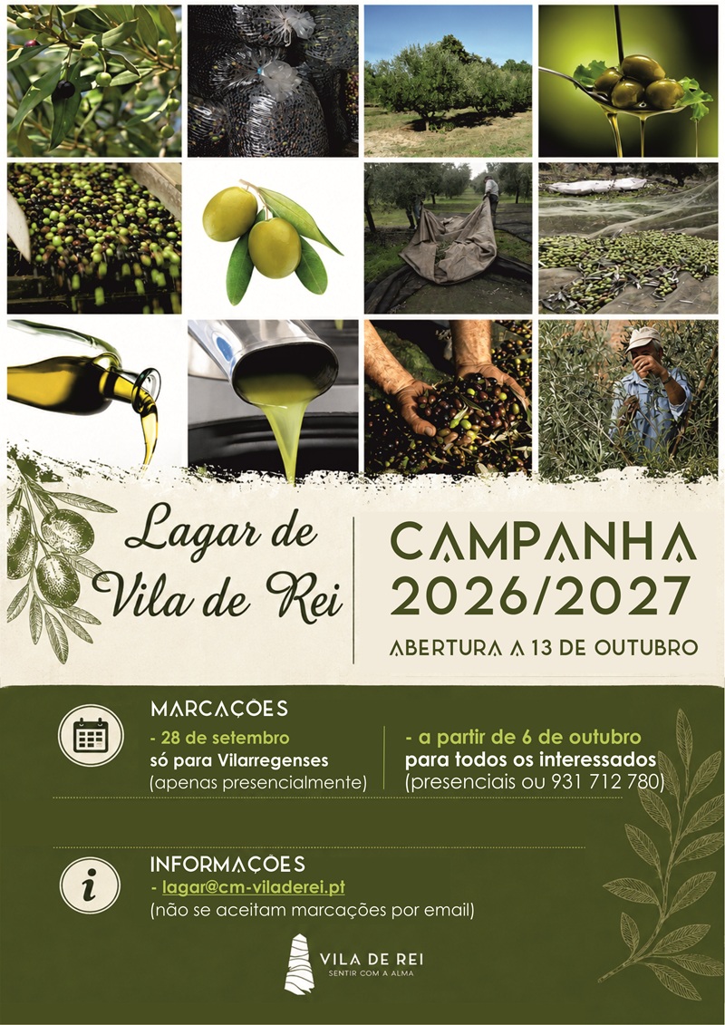 Lagar de Vila de Rei inicia campanha 2026/2027 a 13 de outubro