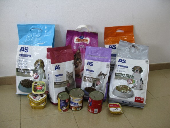 recolha alimentos animal