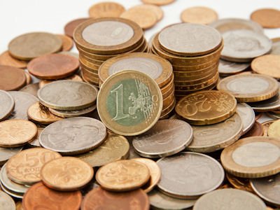 Euro dinheiro moedas