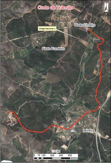 Corte de estrada Milreu