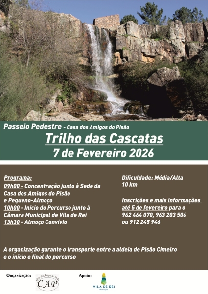 Passeio Pedestre 'Trilho das Cascatas'